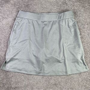 FootJoy Fj Knit Skort Women's Large Gray Built In Shorts Pull On Golf Tennis